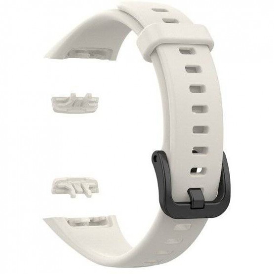 Ремешок Rumi силиконовый для Honor Band 6 / 7, Huawei Band 6 (слоновая кость)
