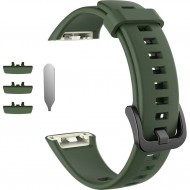 Ремешок Rumi силиконовый для Honor Band 6 / 7, Huawei Band 6 (темно-зеленый)