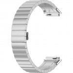 Металлический блочный браслет Rumi Snake для Huawei Band 7 (серебристый)