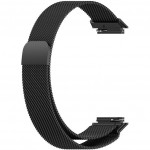 Металлический браслет Rumi Milanese loop для Huawei Band 7 (миланское плетение, черный)