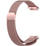 Металлический браслет Rumi Milanese loop для Huawei Band 7 (миланское плетение, нежно-розовый)