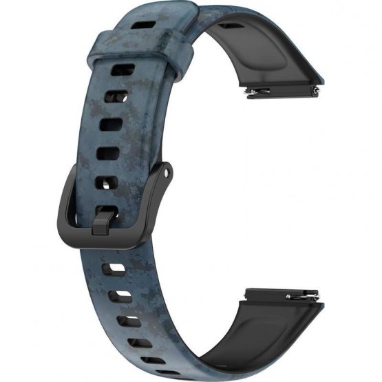 Ремешок Rumi силиконовый для Huawei Band 7 (пиксельный камуфляж)