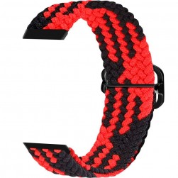 Ремешок Rumi Wick нейлоновый для Huawei Band 7 (плетеный, черно-красный)