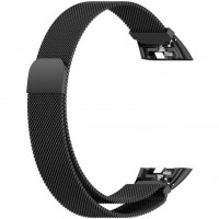 Металлический браслет Rumi Milanese loop для Honor Band 6 / 7, Huawei Band 6 (миланское плетение, черный)