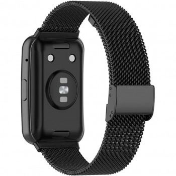 Металлический браслет Rumi Mesh для Huawei Watch FIT / Elegant (сетчатый, черный)