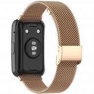 Браслет Rumi Mesh металлический для Huawei Watch FIT / Elegant (красное золото)