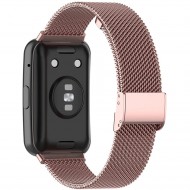 Браслет Rumi Mesh металлический для Huawei Watch FIT / Elegant (розовый)