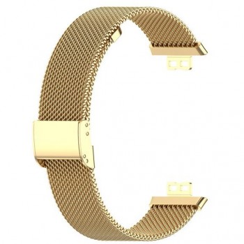 Металлический браслет Rumi Mesh для Huawei Watch FIT / Elegant (сетчатый, золотистый)