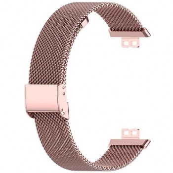 Металлический браслет Rumi Mesh для Huawei Watch FIT / Elegant (сетчатый, розовый)