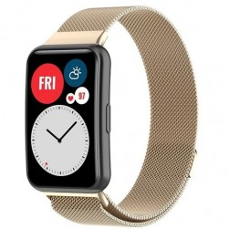 Браслет Rumi Milanese loop металлический для Huawei Watch Fit / Elegant (белое золото)