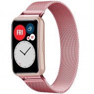 Браслет Rumi Milanese loop металлический для Huawei Watch Fit / Elegant (розовый)