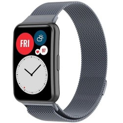 Браслет Rumi Milanese loop металлический для Huawei Watch Fit / Elegant (серый)