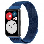 Металлический браслет Rumi Milanese loop для Huawei Watch FIT / Elegant (миланское плетение, синий)