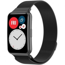 Браслет Rumi Milanese loop металлический для Huawei Watch Fit / Elegant (чёрный)
