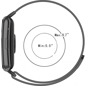 Металлический браслет Rumi Milanese loop для Huawei Watch FIT / Elegant (миланское плетение, серый)
