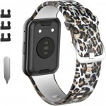 Силиконовый ремешок Rumi для Huawei Watch Fit / Elegant (леопард)