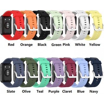 Силиконовый ремешок Rumi для Huawei Watch Fit / Elegant (бордовый)