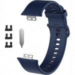 Силиконовый ремешок Rumi для Huawei Watch Fit / Elegant (темно-синий)