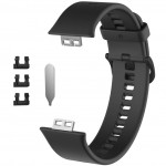 Силиконовый ремешок Rumi для Huawei Watch Fit / Elegant (черный)
