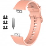 Силиконовый ремешок Rumi для Huawei Watch Fit / Elegant (персиковый)