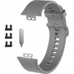 Силиконовый ремешок Rumi для Huawei Watch Fit / Elegant (серый)