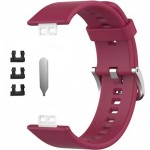 Силиконовый ремешок Rumi для Huawei Watch Fit / Elegant (бордовый)