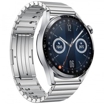 Умные часы Huawei  Watch GT 3 Elite 46 мм серебристый цвет с металлическим браслетом