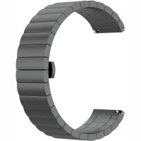 Металлический блочный браслет Rumi Snake для часов 22 мм (серый)