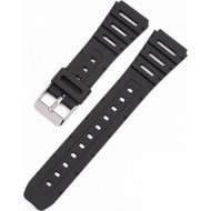 Силиконовый ремешок Rumi С-Style для Casio CA-53W, CA-61W, FT-100W, W-520U, W-720G black