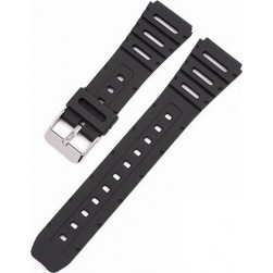 Силиконовый ремешок Rumi С-Style для Casio CA-53W, CA-61W, FT-100W, W-520U, W-720G black