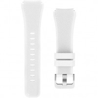 Силиконовый ремешок для часов Samsung Gear S3 рифлёный (22 мм) Белый