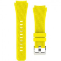 Силиконовый ремешок для часов Samsung Gear S3 рифлёный (22 мм) Жёлтый