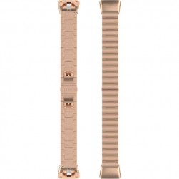 Браслет Rumi Snake металлический для Honor Band 6 / 7, Huawei Band 6 (красное золото)