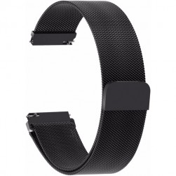 Браслет Rumi Milanese loop металлический для часов 18 мм (черный)