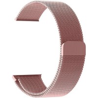 Металлический браслет Rumi Milanese loop для часов 18 мм (миланское плетение, розовый)