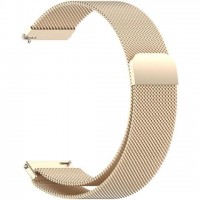 Металлический браслет Rumi Milanese loop для часов 20 мм (миланское плетение, белое золото)