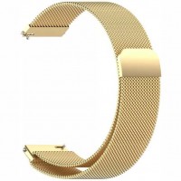 Металлический браслет Rumi Milanese loop для часов 22 мм (миланское плетение, золотистый)