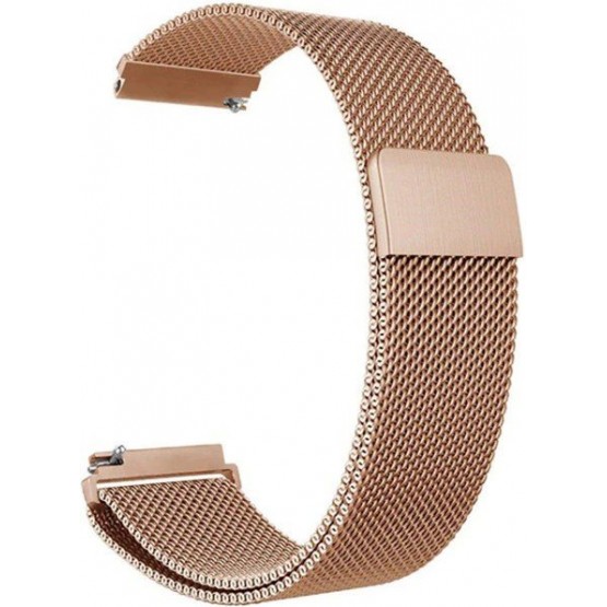 Металлический браслет Rumi Milanese loop для часов 18 мм (миланское плетение, красное золото)