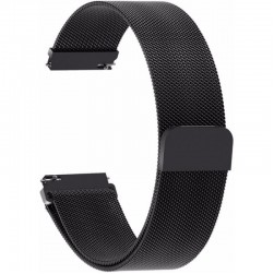 Браслет Rumi Milanese loop металлический для часов 22 мм (черный)