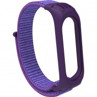 Нейлоновый ремешок на липучке для Xiaomi Mi Band 5 / 6 Фиолетовый