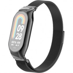 Браслет Rumi Milanese loop металлический для Xiaomi Smart Band 8 (черный)