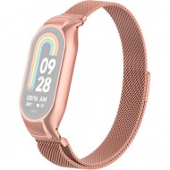 Браслет Rumi Milanese loop металлический для Xiaomi Smart Band 8 (розовый)