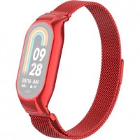 Браслет Rumi Milanese loop металлический для Xiaomi Smart Band 8 (красный)