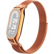 Браслет Rumi Milanese loop металлический для Xiaomi Smart Band 8 (красное золото)