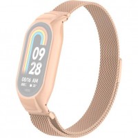 Браслет Rumi Milanese loop металлический для Xiaomi Smart Band 8 (персиково-бежевый)