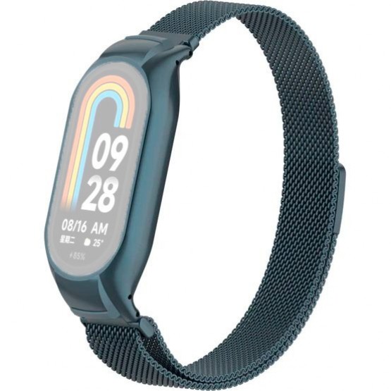 Металлический браслет Rumi Milanese loop для Xiaomi Smart Band 8 (графитовый)