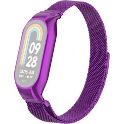Браслет Rumi Milanese loop металлический для Xiaomi Smart Band 8 Фиолетовый