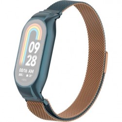 Браслет Rumi Milanese loop металлический для Xiaomi Smart Band 8 (песочный / графитовый)