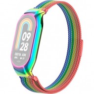 Браслет Rumi Milanese loop металлический для Xiaomi Smart Band 8 (радужный микс)