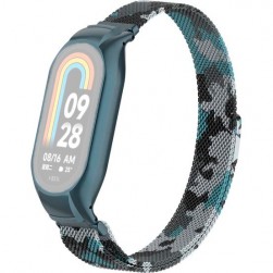 Браслет Rumi Milanese loop металлический для Xiaomi Smart Band 8 (армейский синий)